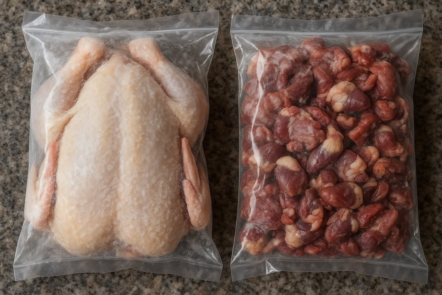 Poulets surgelés - Chaîne du froid garantie
