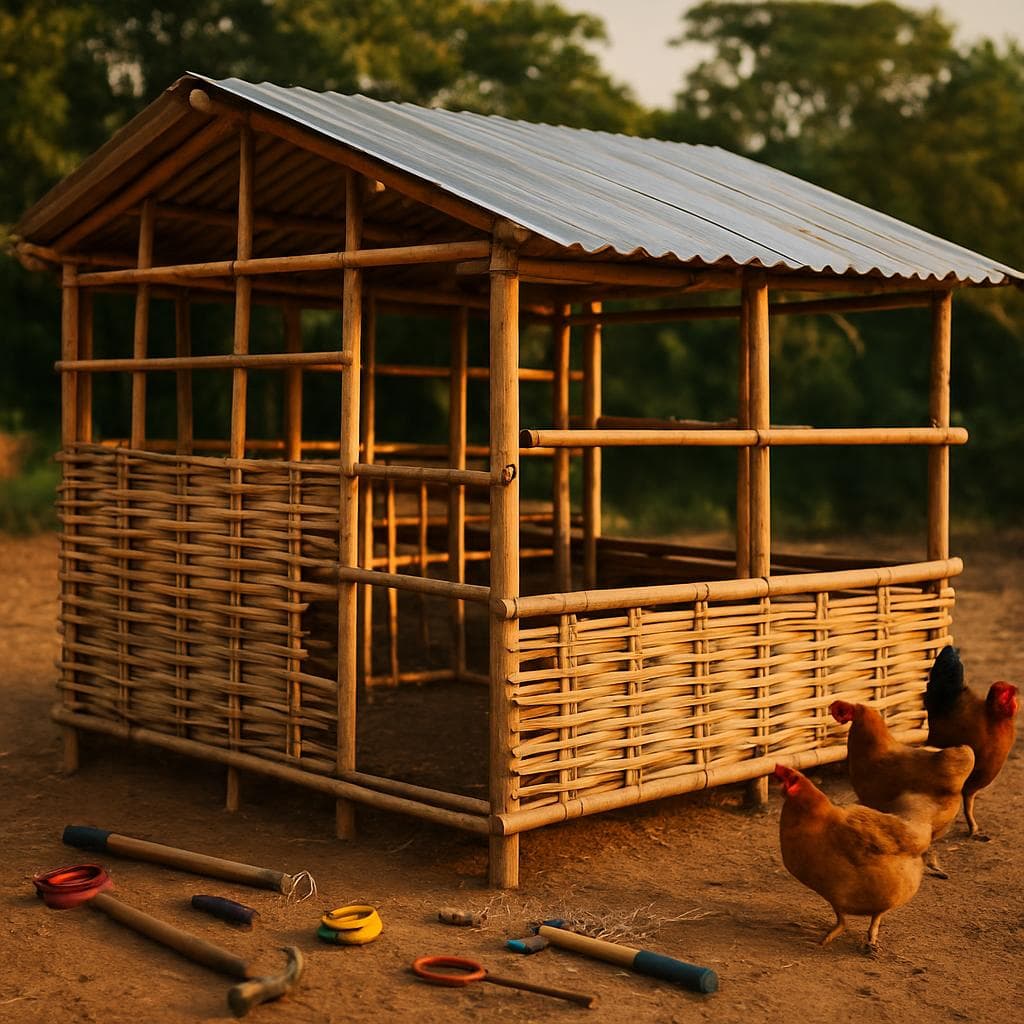 Building an economical and well-ventilated chicken coop: plans and local materials