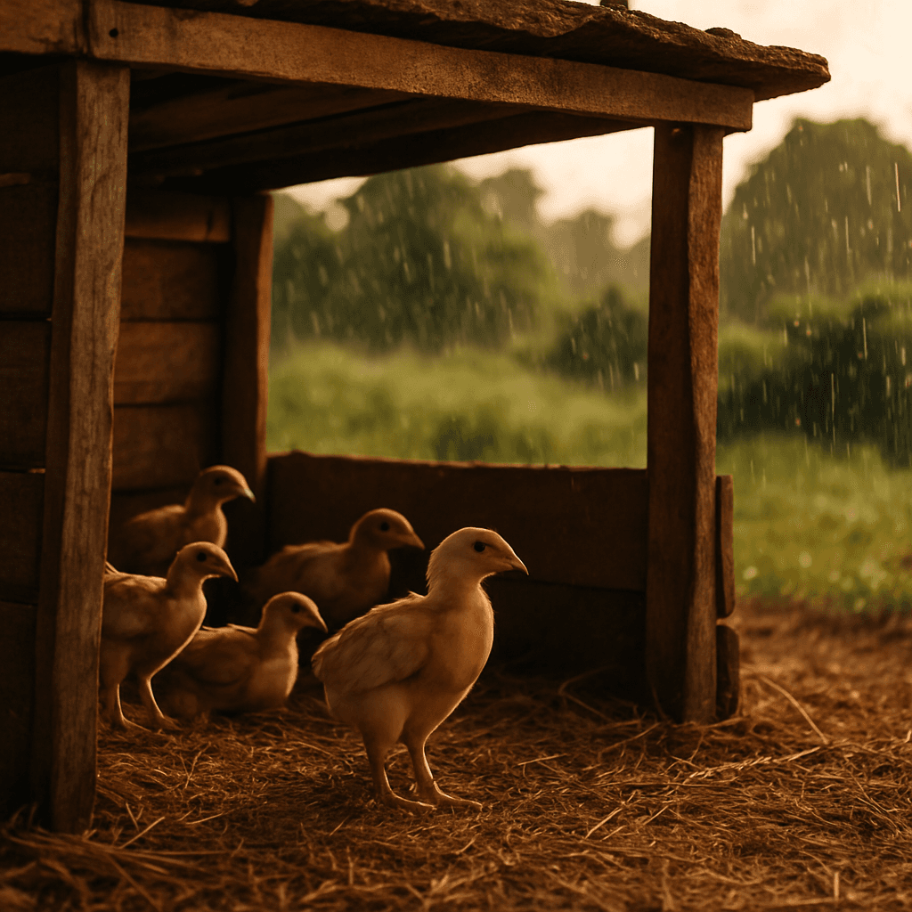 Élever des poussins en saison des pluies : les précautions qui sauvent la bande