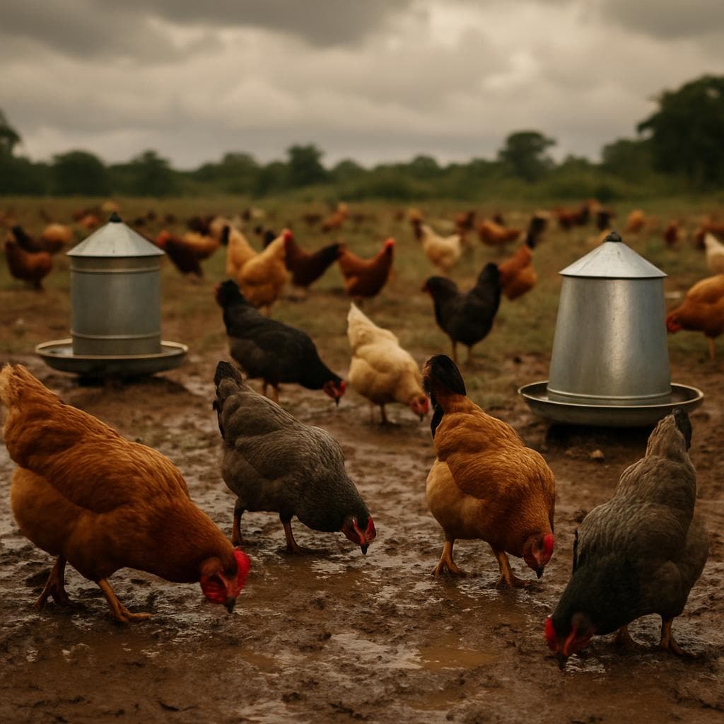 Élever des volailles pendant la saison des pluies en Côte d'Ivoire : humidité, litière et maladies