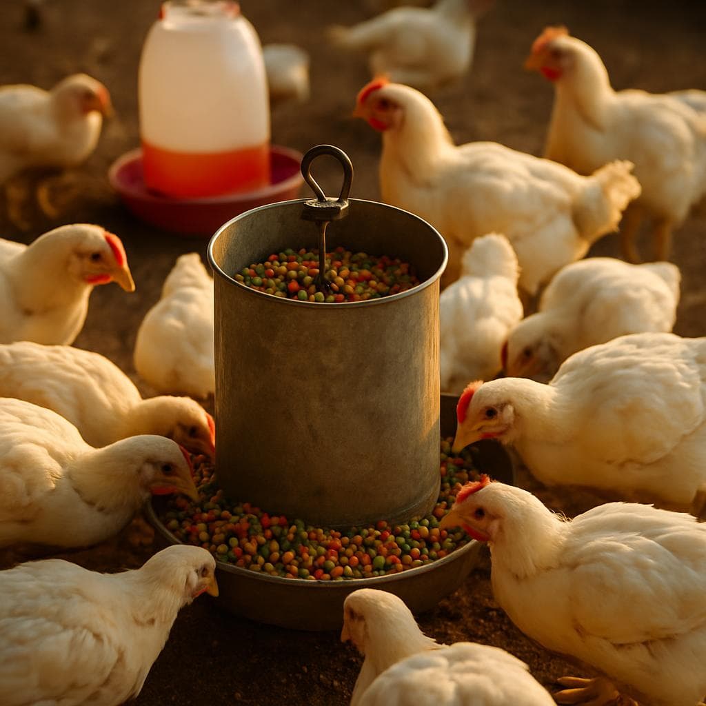 L'alimentation du poulet de chair : démarrage, croissance, finition