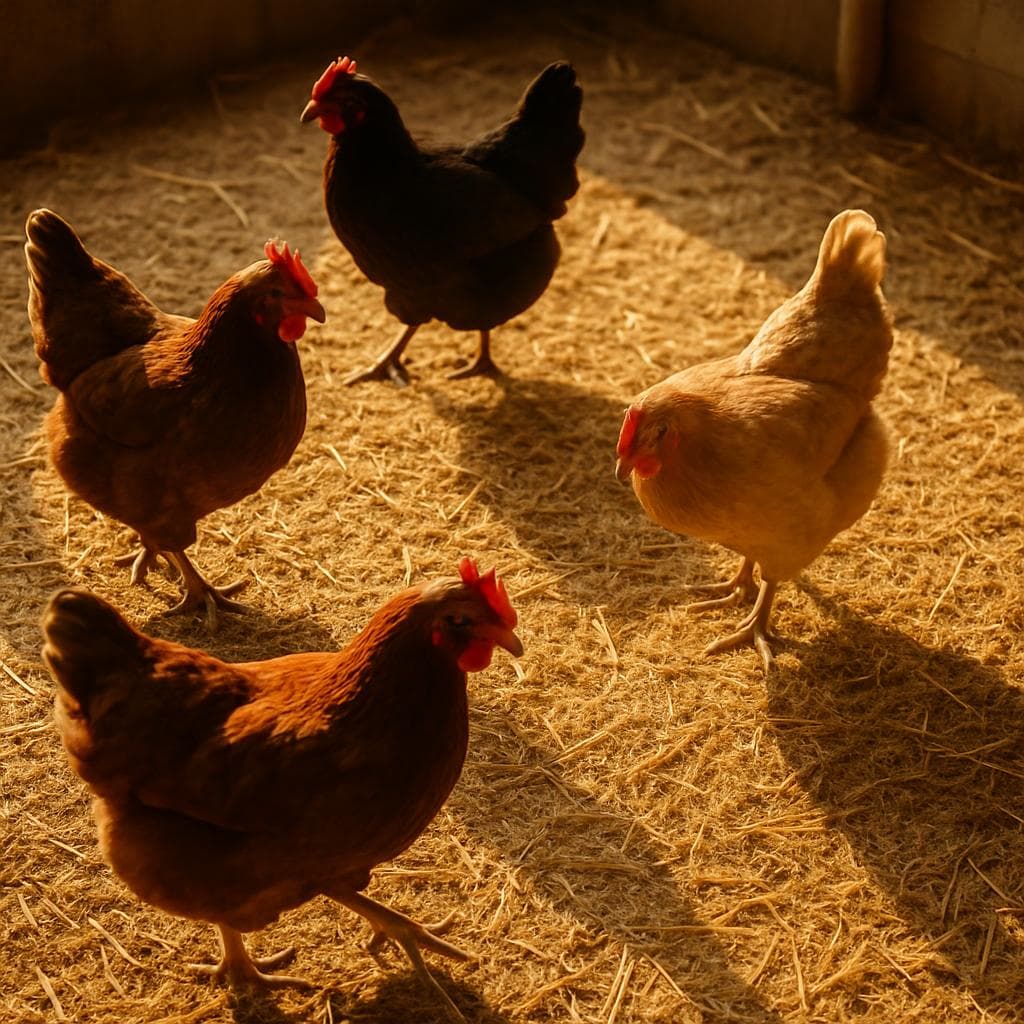 The litter in the chicken coop: materials available in Côte d'Ivoire, thickness and maintenance