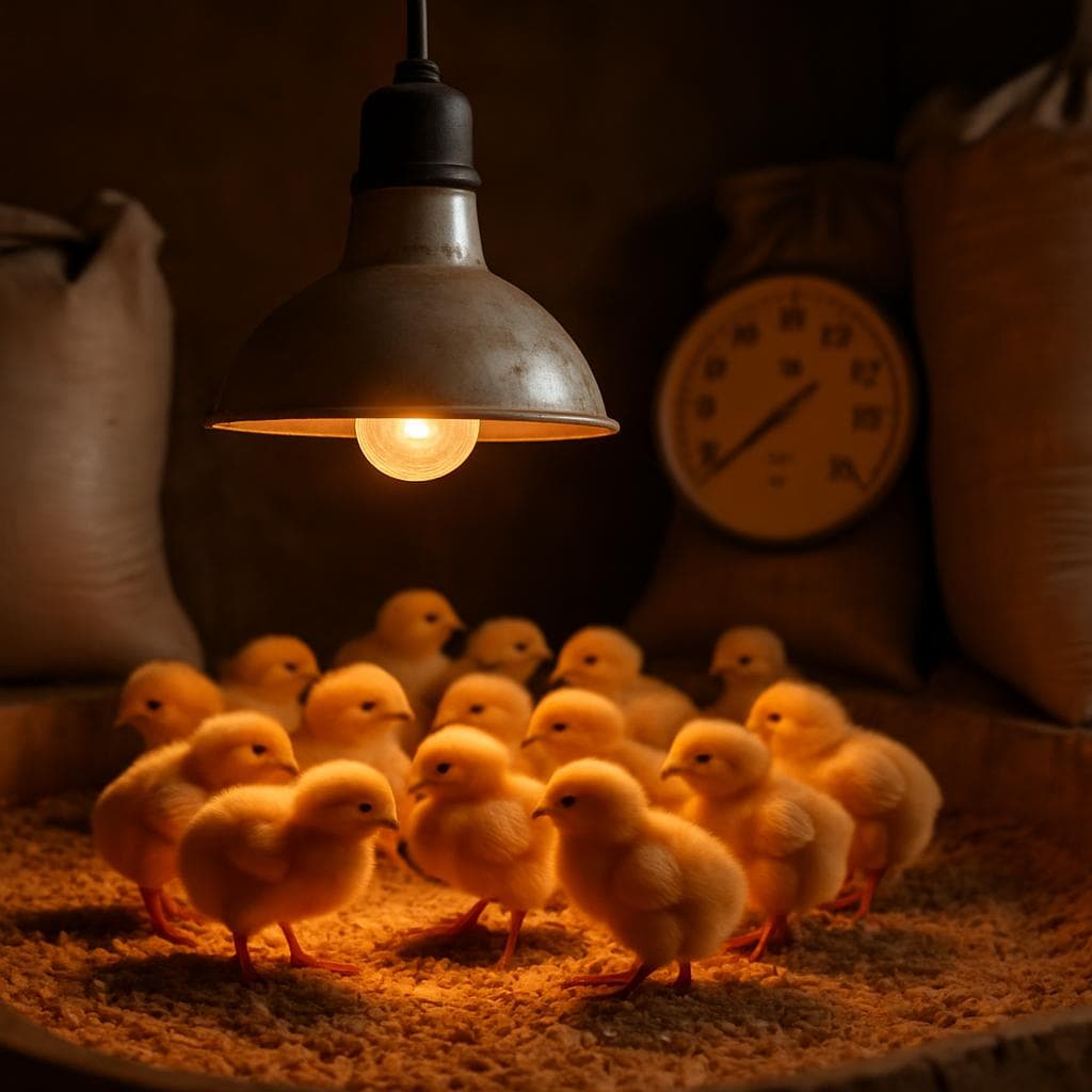 Le chauffage des poussins : solutions locales comparées