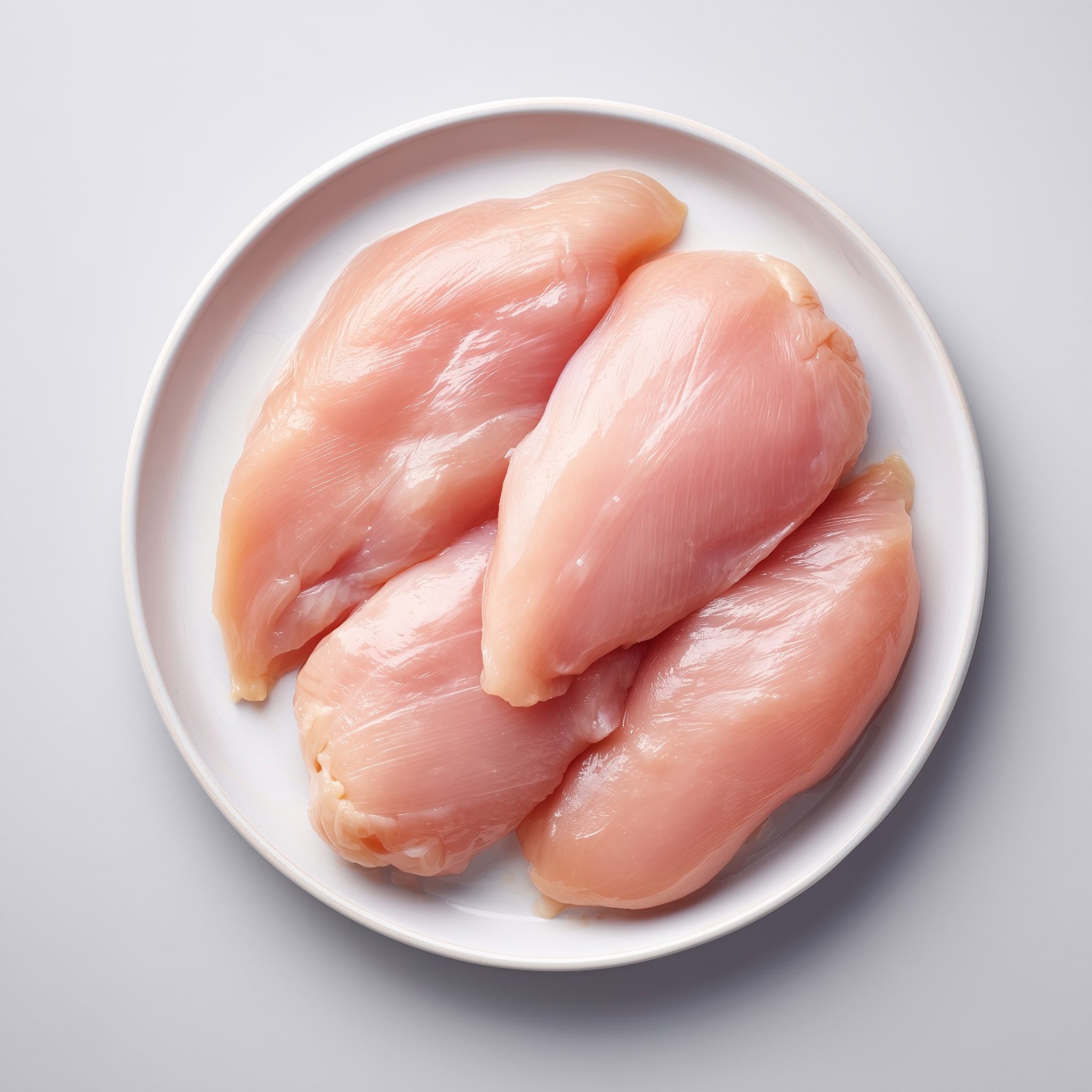 1 kg de blancs de poulet surgelés premium sur assiette — Nextekci